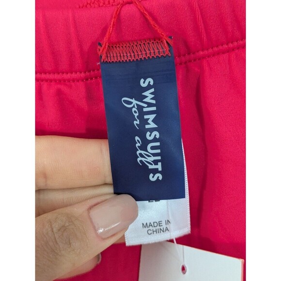 Swim Skirt By Swimsuits For All Sz 22 NWT Pink Side Slits 2X Swim Bottoms - Picture 3 of 7